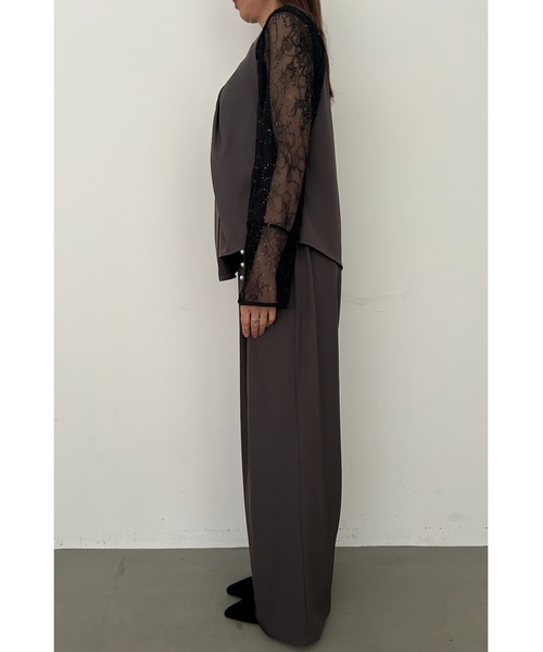 et.UNiVER(エトユニベール)の「Oblique cross top pants set(パンツドレス・レディース・ブラック/ブラウン/イエロー・LARGE/MEDIUM/SMALL)」の14枚目の写真