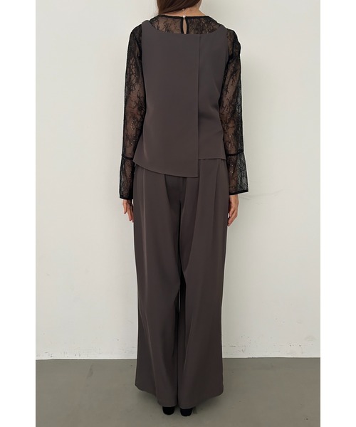 et.UNiVER(エトユニベール)の「Oblique cross top pants set(パンツドレス・レディース・ブラック/ブラウン/イエロー・LARGE/MEDIUM/SMALL)」の15枚目の写真