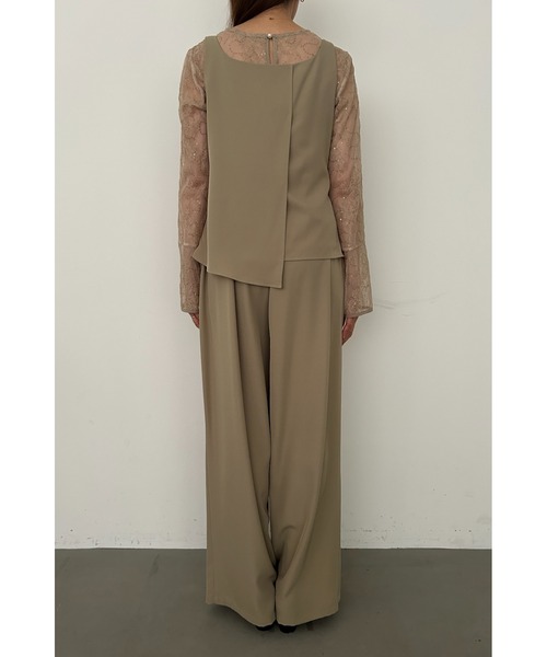 et.UNiVER(エトユニベール)の「Oblique cross top pants set(パンツドレス・レディース・ブラック/ブラウン/イエロー・LARGE/MEDIUM/SMALL)」の18枚目の写真