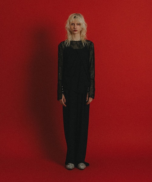 et.UNiVER(エトユニベール)の「Oblique cross top pants set(パンツドレス・レディース・ブラック/ブラウン/イエロー・LARGE/MEDIUM/SMALL)」の19枚目の写真