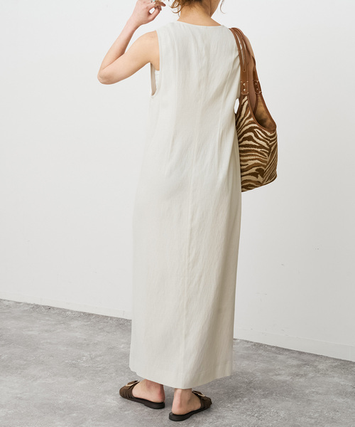 Spick & Span(スピックアンドスパン)の「メランジIラインワンピース(ワンピース・レディース・アイボリー/チャコールグレー・38/36)」の13枚目の写真