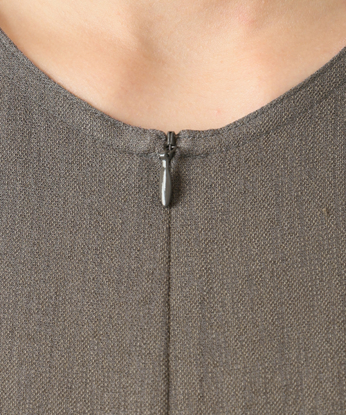 Spick & Span(スピックアンドスパン)の「メランジIラインワンピース(ワンピース・レディース・アイボリー/チャコールグレー・38/36)」の22枚目の写真