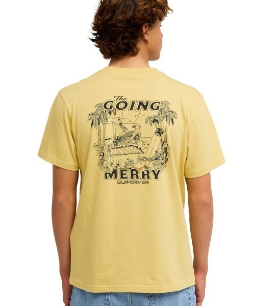 Quiksilver(クイックシルバー)の「クイックシルバー QUIKSILVER OPQS MERRY SS(Tシャツ/カットソー・メンズ・イエロー/ラベンダー・S/M/L/LL)」の1枚目の写真