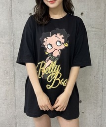 BETTY BOOP迷彩プリント半袖Tシャツ