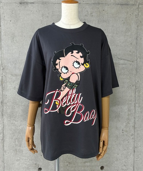 GLAMOROUS JANE(グラマラスジェーン)の「BETTY BOOP迷彩プリント半袖Tシャツ(Tシャツ/カットソー・レディース・オフホワイト/チャコールグレー/ブラック・FREE)」の13枚目の写真