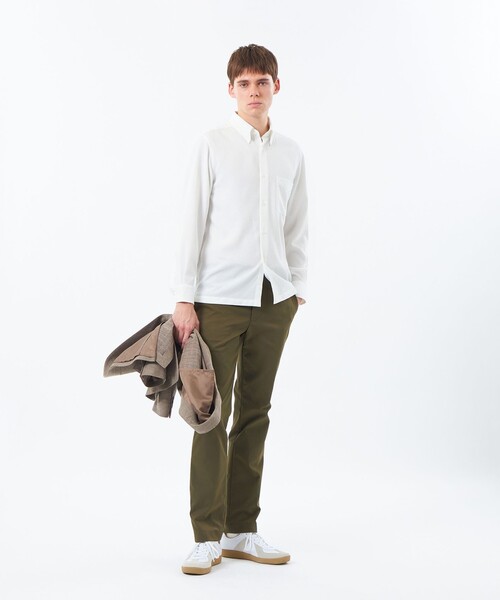 MACKINTOSH PHILOSOPHY(マッキントッシュ フィロソフィー)の「【WEB&一部店舗限定】トロッター スクエアボタンダウン長袖シャツ サッカーストライプ(シャツ/ブラウス・メンズ・グリーン系その他5/ホワイト/ブルー系その他3/ネイビー・38/40/42)」の19枚目の写真