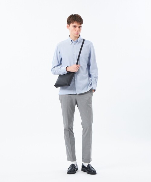 MACKINTOSH PHILOSOPHY(マッキントッシュ フィロソフィー)の「【WEB&一部店舗限定】トロッター スクエアボタンダウン長袖シャツ サッカーストライプ(シャツ/ブラウス・メンズ・グリーン系その他5/ホワイト/ブルー系その他3/ネイビー・38/40/42)」の18枚目の写真