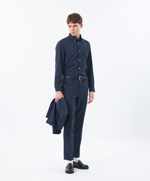MACKINTOSH PHILOSOPHY(マッキントッシュ フィロソフィー)の「【WEB&一部店舗限定】トロッター スクエアボタンダウン長袖シャツ サッカーストライプ(シャツ/ブラウス・メンズ・グリーン系その他5/ホワイト/ブルー系その他3/ネイビー・38/40/42)」の17枚目の写真