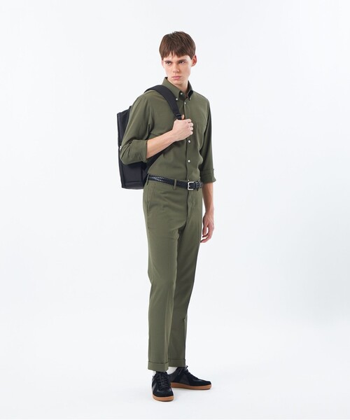 MACKINTOSH PHILOSOPHY(マッキントッシュ フィロソフィー)の「【WEB&一部店舗限定】トロッター スクエアボタンダウン長袖シャツ サッカーストライプ(シャツ/ブラウス・メンズ・グリーン系その他5/ホワイト/ブルー系その他3/ネイビー・38/40/42)」の16枚目の写真