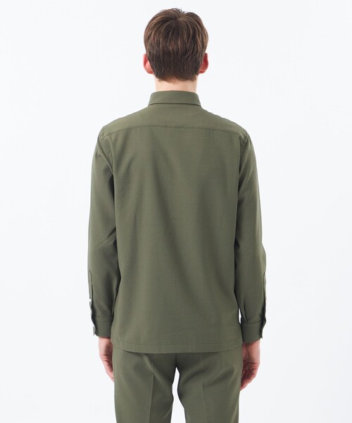 MACKINTOSH PHILOSOPHY(マッキントッシュ フィロソフィー)の「【WEB&一部店舗限定】トロッター スクエアボタンダウン長袖シャツ サッカーストライプ(シャツ/ブラウス・メンズ・グリーン系その他5/ホワイト/ブルー系その他3/ネイビー・38/40/42)」の13枚目の写真