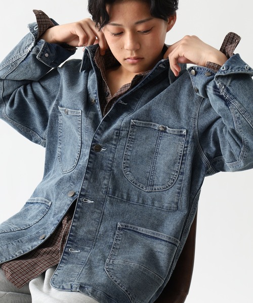 HANES カバーオール ストレッチデニム レギュラーフィット