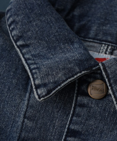 HANES(ヘインズ)の「HANES カバーオール ストレッチデニム レギュラーフィット(カバーオール・メンズ・ネイビー/ブルー/サックスブルー/ブラック・S/M/L/LL)」の20枚目の写真