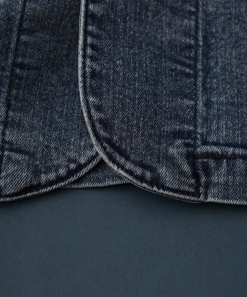 HANES(ヘインズ)の「HANES カバーオール ストレッチデニム レギュラーフィット(カバーオール・メンズ・ネイビー/ブルー/サックスブルー/ブラック・S/M/L/LL)」の14枚目の写真
