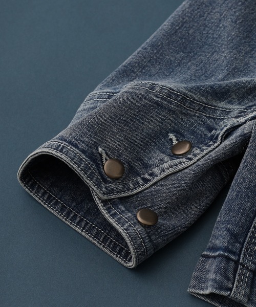 HANES(ヘインズ)の「HANES カバーオール ストレッチデニム レギュラーフィット(カバーオール・メンズ・ネイビー/ブルー/サックスブルー/ブラック・S/M/L/LL)」の13枚目の写真