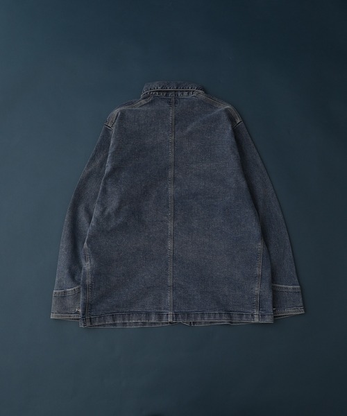 HANES(ヘインズ)の「HANES カバーオール ストレッチデニム レギュラーフィット(カバーオール・メンズ・ネイビー/ブルー/サックスブルー/ブラック・S/M/L/LL)」の12枚目の写真
