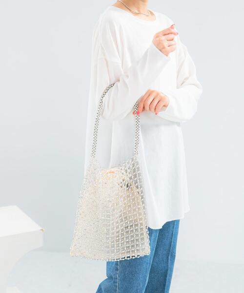 URBAN RESEARCH ROSSO WOMEN(アーバンリサーチ ロッソ)の「BAGMATI ビーズバッグ(ハンドバッグ・レディース・ブラック/ホワイト系その他・FREE)」の4枚目の写真