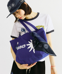 FREEMARIO（フリーマリオ）の「スタンプトートバッグ [ブルー]（トートバッグ）」