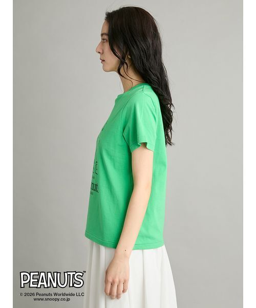 Mila Owen(ミラオーウェン)の「【PEANUTS RECORDS】チャーリー・ブラウンTシャツ(Tシャツ/カットソー・レディース・ベージュ/グリーン/ホワイト・F)」の19枚目の写真