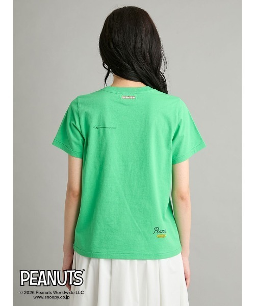 Mila Owen(ミラオーウェン)の「【PEANUTS RECORDS】チャーリー・ブラウンTシャツ(Tシャツ/カットソー・レディース・ベージュ/グリーン/ホワイト・F)」の5枚目の写真