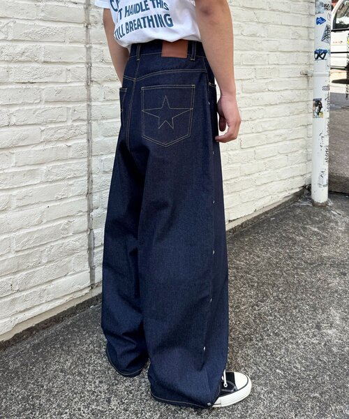 CIAOPANIC(チャオパニック)の「スター刺繍スタッズデニムパンツ(デニムパンツ・メンズ・インディゴブルー/ブラック・LARGE/MEDIUM)」の10枚目の写真