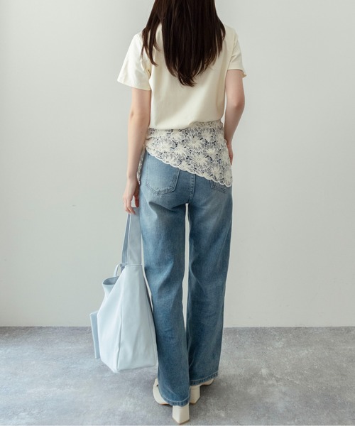 on:nue（オンニュ）の「【on:nue】[着用動画あり！] フロッキーロゴプリントTシャツ（Tシャツ/カットソー・レディース・ホワイト/クリーム/ブラック/グレー・FREE）」の21枚目の写真