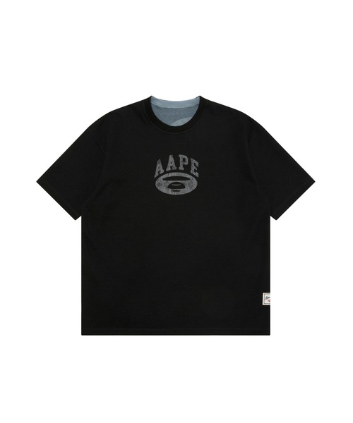 AAPE BY A BATHING APE(エーエイプバイアベイシングエイプ)の「AAPE FANCY MAIN REVERSIBLE TEE(Tシャツ/カットソー・メンズ・アイボリー/ブラック・MEDIUM/LARGE/X-LARGE/SMALL/XX-LARGE)」の1枚目の写真