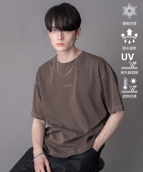 BROWNY(ブラウニー)の「BROWNY/【26年春夏新作】接触冷感 アクセ付キフォトグラフィックT(Tシャツ/カットソー・メンズ・ブラック系その他/ホワイト/ブラウン系その他/ブラック・MEDIUM/LARGE)」の4枚目の写真