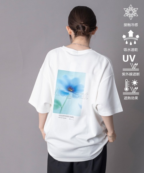BROWNY(ブラウニー)の「BROWNY/【26年春夏新作】接触冷感 アクセ付キフォトグラフィックT(Tシャツ/カットソー・メンズ・ブラック系その他/ホワイト/ブラウン系その他/ブラック・MEDIUM/LARGE)」の1枚目の写真