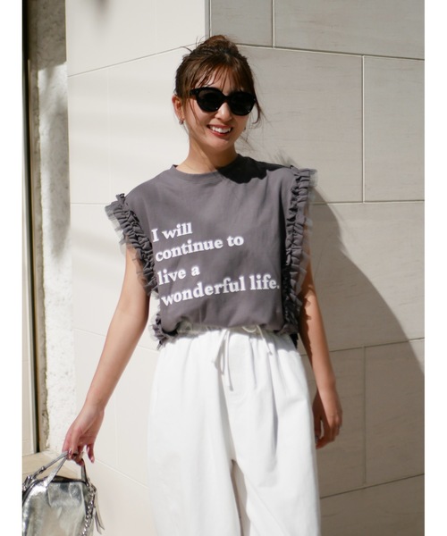 BeBeoD(べベッド)の「フリルチュールロゴTシャツ(Tシャツ/カットソー・メンズ・B/C/D/E/A・フリー)」の5枚目の写真