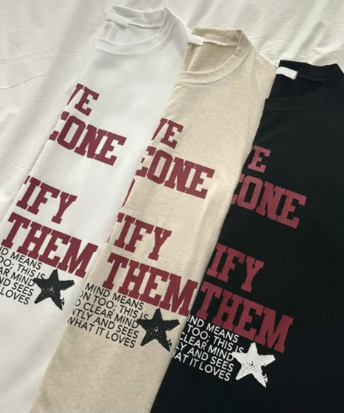 VIVID LADY(ビビッドレディー)の「英字プリント 半袖Tシャツ(Tシャツ/カットソー・レディース・アイボリー/ブラック/ライトベージュ・FREE)」の18枚目の写真