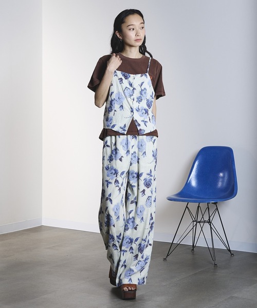ROSE BUD(ローズバッド)の「ROSE PRINT PANTS(その他パンツ・レディース・ダークオリーブ/オフホワイト・ONE SIZE)」の6枚目の写真