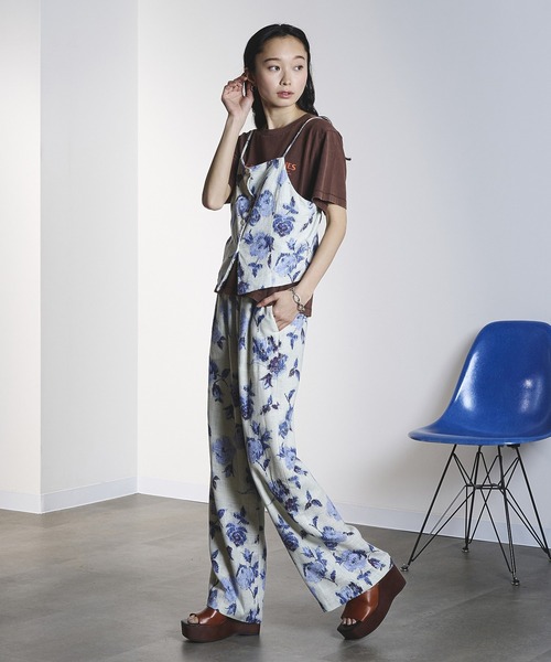 ROSE BUD(ローズバッド)の「ROSE PRINT PANTS(その他パンツ・レディース・ダークオリーブ/オフホワイト・ONE SIZE)」の7枚目の写真
