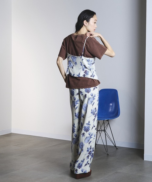 ROSE BUD(ローズバッド)の「ROSE PRINT PANTS(その他パンツ・レディース・ダークオリーブ/オフホワイト・ONE SIZE)」の8枚目の写真