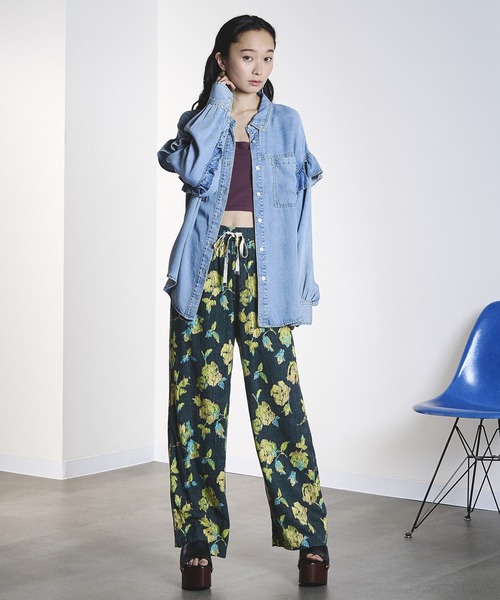 ROSE BUD(ローズバッド)の「ROSE PRINT PANTS(その他パンツ・レディース・ダークオリーブ/オフホワイト・ONE SIZE)」の13枚目の写真