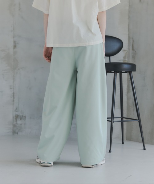 Confirm(コンファーム)の「Belted Slacks Wide Pants / ベルト付きワイドパンツ スラックス メンズ レディース ユニセックス(スラックス・メンズ・ミント/チャコールグレー/ブラック・S/L/M)」の12枚目の写真
