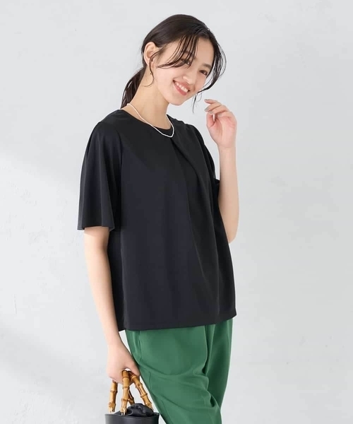 a.v.v(アーヴェヴェ)の「【前後2WAY/接触冷感】フリルデザインカットソー(Tシャツ/カットソー・レディース・クリーム/アイボリー/ブラック・36/40/38)」の13枚目の写真