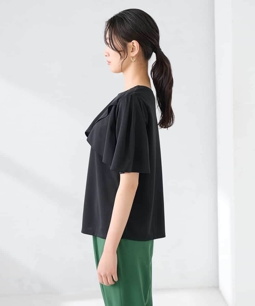 a.v.v(アーヴェヴェ)の「【前後2WAY/接触冷感】フリルデザインカットソー(Tシャツ/カットソー・レディース・クリーム/アイボリー/ブラック・36/40/38)」の20枚目の写真
