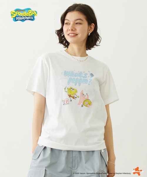 MILKFED.(ミルクフェド)の「MILKFED. / SPONGEBOB SQUAREPANTS S/S TEE(Tシャツ/カットソー・レディース・ホワイト・ONE SIZE)」の2枚目の写真