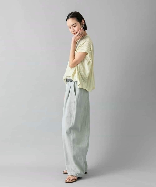 MICHEL KLEIN(ミッシェル・クラン)の「ストライプダブルポケットPO(シャツ/ブラウス・レディース・ダークインディゴブルー/クリーム・38/40)」の3枚目の写真
