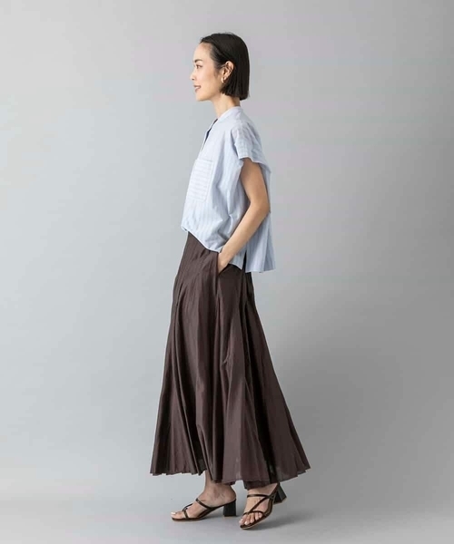 MICHEL KLEIN(ミッシェル・クラン)の「ストライプダブルポケットPO(シャツ/ブラウス・レディース・ダークインディゴブルー/クリーム・38/40)」の8枚目の写真