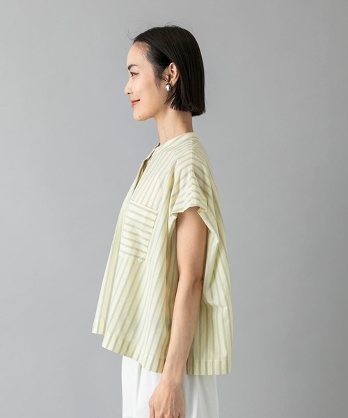 MICHEL KLEIN(ミッシェル・クラン)の「ストライプダブルポケットPO(シャツ/ブラウス・レディース・ダークインディゴブルー/クリーム・38/40)」の18枚目の写真