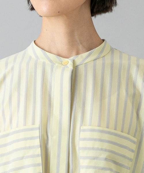 MICHEL KLEIN(ミッシェル・クラン)の「ストライプダブルポケットPO(シャツ/ブラウス・レディース・ダークインディゴブルー/クリーム・38/40)」の20枚目の写真