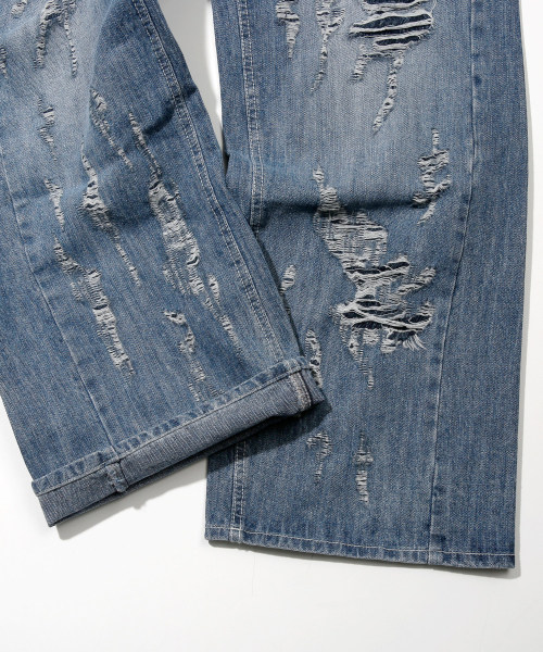 KIJIKO(キジコ)の「ke615. Vintage Damage Denim(デニムパンツ・レディース・ブルー系その他・SMALL/MEDIUM/LARGE)」の5枚目の写真