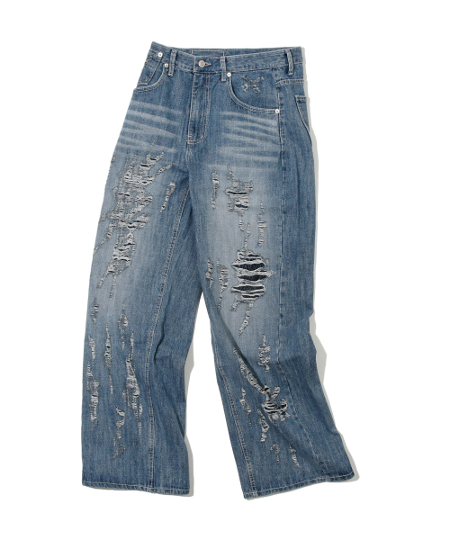 KIJIKO(キジコ)の「ke615. Vintage Damage Denim(デニムパンツ・レディース・ブルー系その他・SMALL/MEDIUM/LARGE)」の8枚目の写真