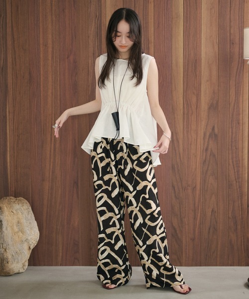 LAULEN(ローレン)の「front-gather linen sleeveless top /フロントギャザー リネンスリーブレスブラウス(シャツ/ブラウス・レディース・カーキ/ベージュ/ホワイト・FREE)」の12枚目の写真
