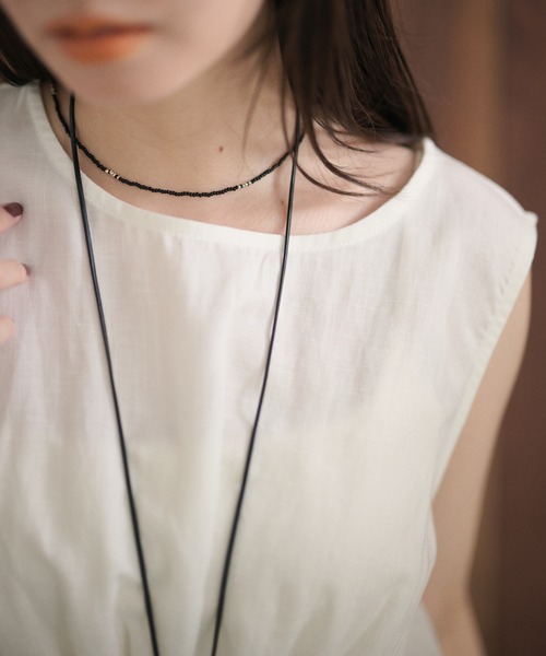 LAULEN(ローレン)の「front-gather linen sleeveless top /フロントギャザー リネンスリーブレスブラウス(シャツ/ブラウス・レディース・カーキ/ベージュ/ホワイト・FREE)」の16枚目の写真