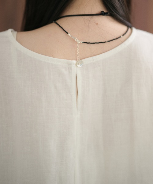 LAULEN(ローレン)の「front-gather linen sleeveless top /フロントギャザー リネンスリーブレスブラウス(シャツ/ブラウス・レディース・カーキ/ベージュ/ホワイト・FREE)」の17枚目の写真
