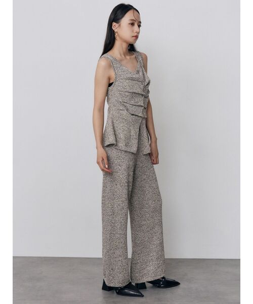 MURUA(ムルーア)の「【セットアップ対応】ニットストレートパンツ 夏服(その他パンツ・レディース・ベージュ/ブラック・FREE)」の18枚目の写真