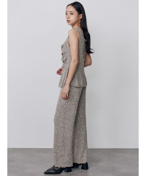 MURUA(ムルーア)の「【セットアップ対応】ニットストレートパンツ 夏服(その他パンツ・レディース・ベージュ/ブラック・FREE)」の19枚目の写真