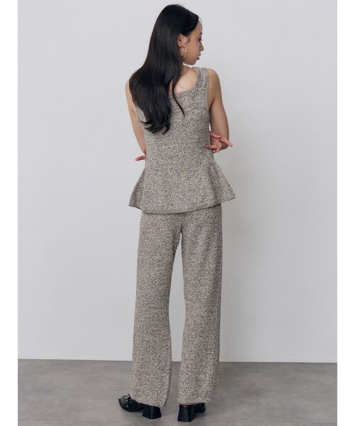 MURUA(ムルーア)の「【セットアップ対応】ニットストレートパンツ 夏服(その他パンツ・レディース・ベージュ/ブラック・FREE)」の20枚目の写真